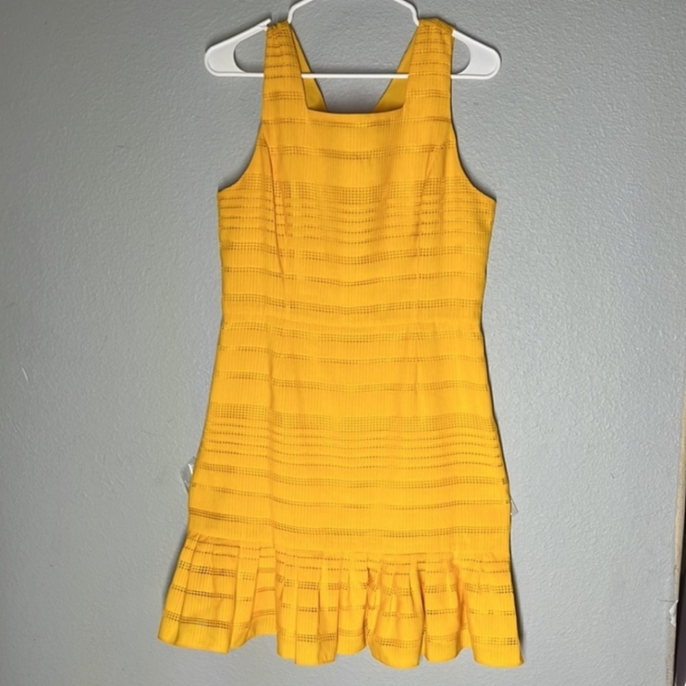 Halston Ruffle Hem Dress